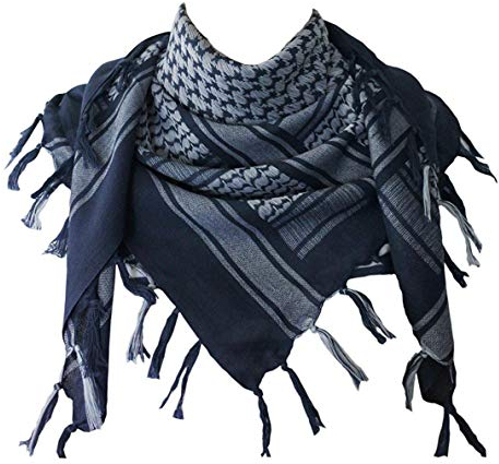 JONKUU® Halstücher PLO Schal°110x110 cm°Pali Palästinenser Arafat Tuch°100% Baumwolle - Viele Farben (Blau/Weiß, Einheitsgröße)