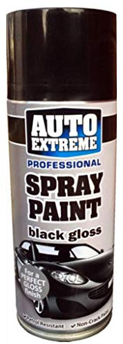 400ml Auto Extreme Professional Quality Perfect Finish Black Gloss Aerosol Spray Paint Cans For Cans Bikes Vans & Other surfaces (1)