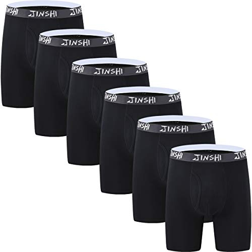 JINSHI Homme Boxer Bambou Long Doux sous-vêtements Trunk