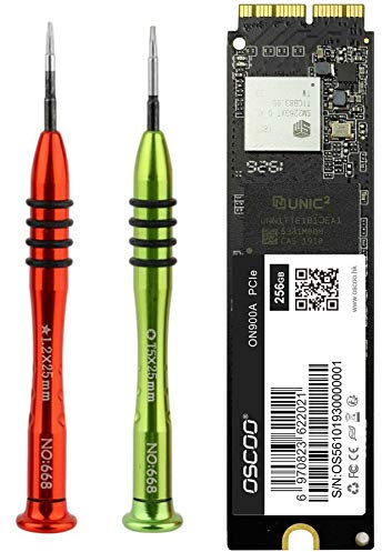 OSCOO 512GB SSD NVMe PCIe with Screwdriver for MacBook Air 11 & 13 (Mid 2013-2017), MacBook Pro Retina 13 & 15 (Late 2013 - Mid 2015)