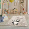 Jimri Teppich Kinderzimmer - Teppiche für Kinderzimmer, Kinderteppich, Kinderteppich, Bär, Panda (Creme-Beige, Größe: 80x150 cm)