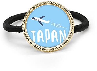 Japanese Airplane Travel Wellcome Silver Metal Hair Tie And Rubber Band Headdress