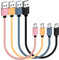SUMPK 20cm kurze Micro USB Kabel 4 Stücke, USB 2.0 A-Stecker zu Micro B Nylon geflochtene Hochgeschwindigkeits-Ladekabel kompatibel mit Android Telefon, Power Bank, TV Stick und Tablet