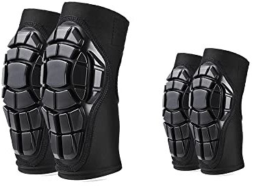 VIWINVELA Kids Knee Pads and Elbow Pads Set Toddler Soft Protective Gear Black S