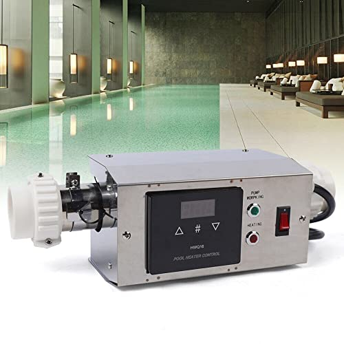 SHZICMY Calefacción eléctrica para piscinas, bombas de calor, 39,8 x 12 x 15,2 cm, calefacción para piscina, termostato, SPA, baño, 3 kW