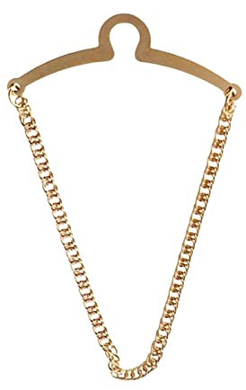 LOVIVER Hommes Cravate Chaîne Chevrons Broche Cravate Lien Chaîne Bouton Attachement Pince À Cravate pour Affaires Mariage Plaqué Or Costume Chemise Bijoux