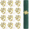 KAHEIGN 12Pcs Weihnachten Servietten-Ringe Serviettenhalter Set, Goldene Schneeflocken Serviettenhalter für Weihnachten, WeihnachtsServietten-Ringe Halter für Party Tisch Dekoration Zubehör