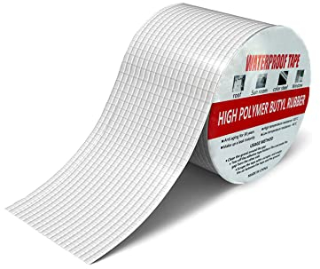 GEFONG Gomma Butilica Impermeabile Nastro in Foglio di Alluminio Lunghezza 10m Larghezza 10cm Nastro di Riparazione per Condotti Tetto Grondaia Riparazioni Interne ed Esterne 1 Rotolo