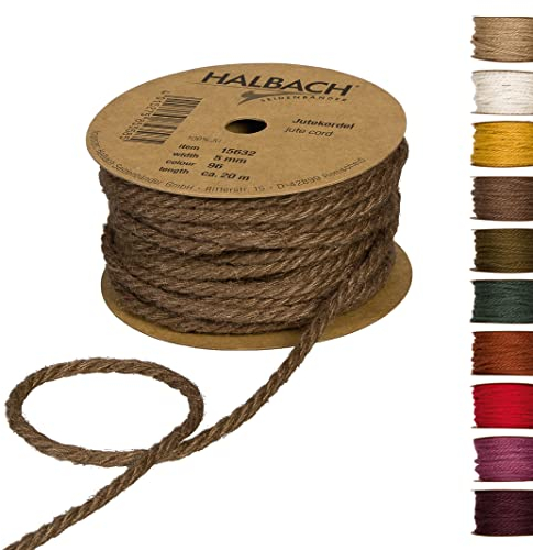 Halbach Seidenbänder Corde de Jute Marron 5 mm | 20 m