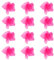 Larcele 12 Pcs Square Dance Jonglieren Schals für Kinder Mädchen Party Aktivitäten Zubehör Dekoration WDSJ-02 (Dunkel Rosa)