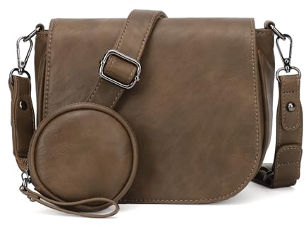 KL928 umhängetasche damen handtasche tasche schultertasche kleine Tasche damenhandtasche für Arbeit Einkaufen Reisen (khaki)