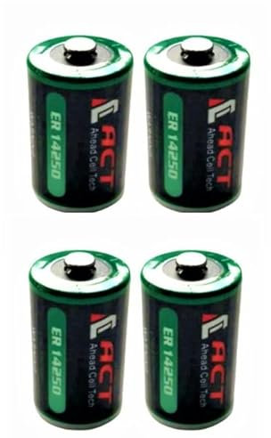 ER14250 Batteries (4 pack) LS14250 Half AA 1/2 A, 3.6v 1.2Ah Battery Primary Lithium Battery