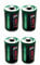 ER14250 Batteries (4 pack) LS14250 Half AA 1/2 A, 3.6v 1.2Ah Battery Primary Lithium Battery