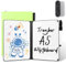 AGM Mini Whiteboard Grün, Tragbar A5 Whiteboard Kein Magnet Klein Doppelseitiges Schreiben Memoboard, 15 x 21 cm Harte Schale für Büro, Schule, Zuhause - inkl. 1 Marker mit Radierspitze