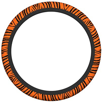 Orange Tiger Leopard Auto Lenkradbezug :: Universal Fit für die meisten Limousinen SUV Anti Rutsch und erhältlich in allen Jahreszeiten 38,1 cm.