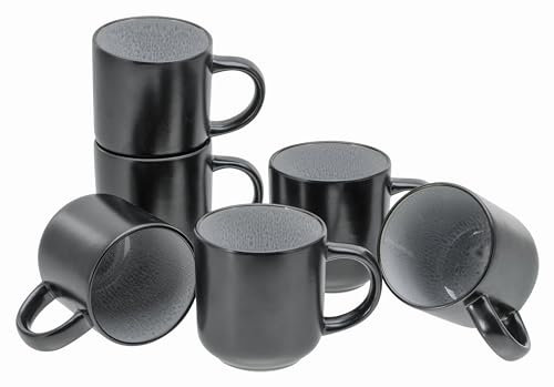 CreaTable, 21522, Serie Nordic Fjord, 6-teiliges Geschirrset, Kaffeebecher Set aus Steinzeug, spülmaschinen- und mikrowellengeeignet, Qualitätsproduktion
