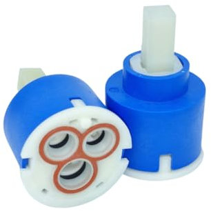 Schläfer - Cartuccia Miscelatore Ceramica Universale | Diametro 42 mm | Compatibile con Rubinetti Franke, Paffoni, Nobili | Cartuccia di Ricambio K-42, 1 Piedino, Blu