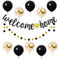 ALEGRE® Welcome Home Deko Ballon,Girlande Willkommen Zuhause Deko,Welcome Back Deko Set mit Welcome Home Banner und Konfetti Luftballons,Willkommen Deko für Babyshower,Familie Party,Einweihungs Party