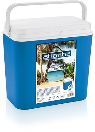 Nevera Pasiva 24L con asa - La Mejor Nevera portatil para Camping, Playa, o Campo. (Azul, 24L)
