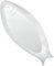 Hemoton Ceramic Fish Platter Oval Fish Plate White Oval Steamed Fish Plate Food Serving Tray for Home Hotel Restaurant Fish Shaped Plate 13inch, 31x14.5cm