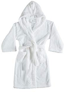 BIANCHERIAWEB Accappatoio con Cappuccio in Morbida Spugna MOD. Sophie Tinta Unita L Bianco