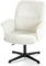 Homy Casa Stoff Schreibtischstuhl Chefsessel Höhenverstellbar Drehstuhl Bürostuhl ohne Rollen für Home Office Wohnzimmer, Beige