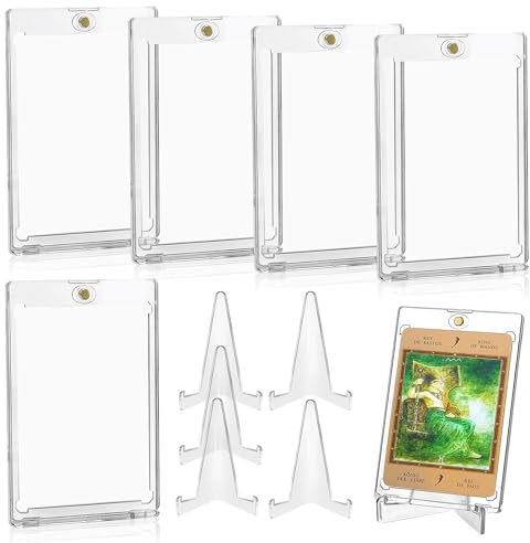 Magnetic Card Holder 35PT Fundas Magnéticas Coleccionables 5 Set 35PT Magnéticas Tarjetero Protección UV Impermeable Juegos Funda de Tarjeta Dura Toploade para Magic Deportes Béisbol