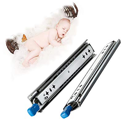 SWAYVES Robuste Schubladenführung, Vollauszug, Schubladenschienen, Schubladenschiene Mit Verriegelungsfunktion/10In/25Cm