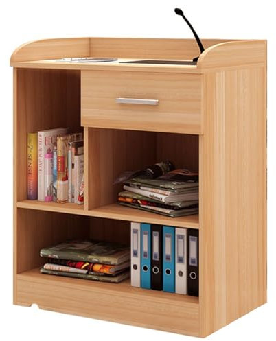 Podiumständer Rednerpult aus Holz, Vortragstisch des Lehrers auf der Kanzel der Kirche, Einzelhandel Handelsplattform Tisch Registrierkassen Rezeption, Büro Multimedia Rednerpult Konferenz