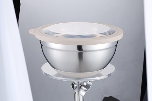 HaWare Rührschüssel 3er Set, Edelstahl Schüssel Salatschüssel Set mit Transparenter Luftdichtem Deckel und Rutschfester Silikonboden & 3 Reibenaufsätzen, 4,6L/2,5L/0,7L, Spülmaschinenfest, Bunt