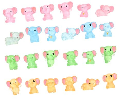 Alasum 24piezas De Resina Brillante Decoración De Maceta y Decoración De Peceras Adorno De Animal para Oficina y Hogar Iluminación Nocturna Suave