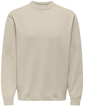Only & Sons Herren Onsgame RLX 12 Ls Crew, Silver Lining, L EU