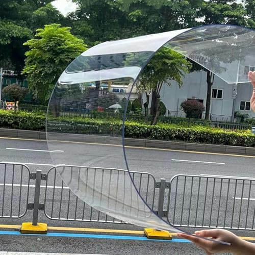 Placas de techo de policarbonato, paneles de plástico acrílico transparente, placa de resistencia de policarbonato a prueba de golpes, impermeable, anti-UV, para invernadero, terrazas, balcón (1,2 x