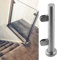 Runde Glas-Balustradenpfosten für Dachbodentreppen mit Zapfenklemmen, für Innen- und Außenbereich, für Terrasse, Deck, Geländer, Zaun