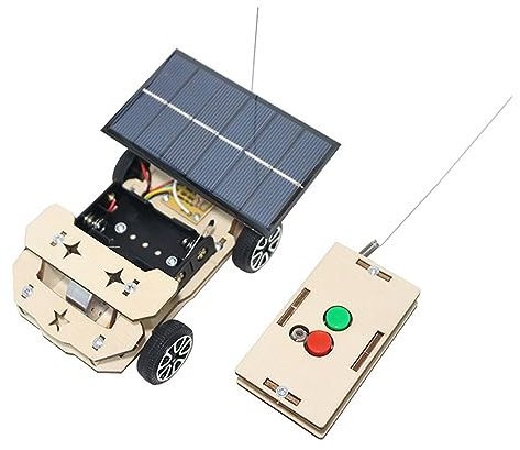 Solar inalámbrico control remoto coche modelo DIY madera niño motor eléctrico proyecto de construcción para educación proyecto de construcción DIY madera niños ciencia experimento kits