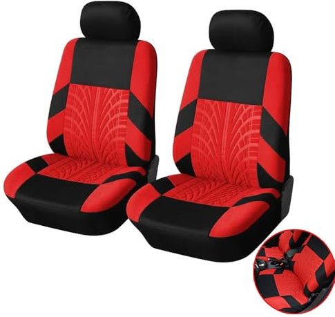 HSDPZQ Sitzbezüge Auto, sitzbezug Auto vordersitze autositzbezüge vordersitze schonbezüge für autositze sitzbezüge Auto vorne, für Jeep Wrangler TJ 1997-2006,C-Red