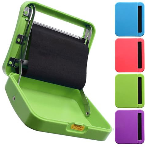 Murago - Zigarettendrehmaschine mit Box 78mm - Grün - Drehmaschine für Zigaretten zum drehen Rollbox Stopfmaschine Zigarettendreher Zigarettenroller