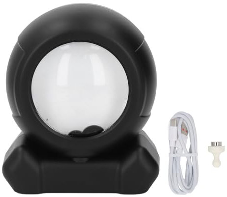 Yanmis Altavoz de Ferrofluido, Visualizador de Sonido de Ferrofluido de Baile con Ritmo de Música, Lámpara de Pantalla de Ferrofluido, Altavoz de Fluido Magnético, Decoración de (Black)