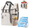 Odoland Bolsa térmica 22L con 3 Paquetes de Hielo - Mochila refrigerante aislada para 30 latas, Impermeable, con abrebotellas, para Camping, Viajes, Picnic y Pesca