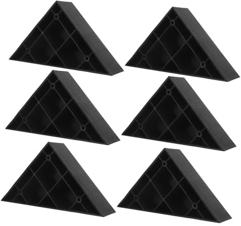 NUOBESTY 8pièces Canapé Triangulaires Plastique Résistants à Humidité avec Vis Meubles Angle Salon avec Finition Grain De Bois Faciles à Installer Et Résistants Aux Intempéries