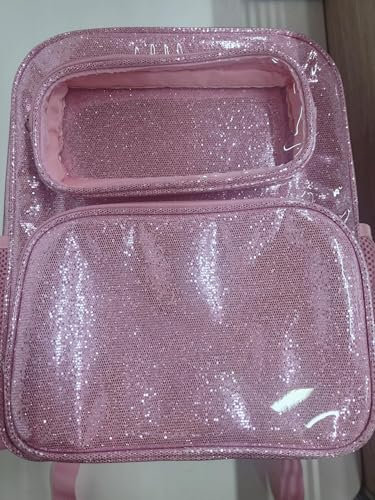 Tanmqin Kinderrucksack Mädchen in Rosa, Allzweck-Modell mit Glitzer-Material, Geeignet für tiptoi Stifte, 8+ Bücher und Zubehör, Wasserabweisend und mit Bequemen Schultergurten (Nur Tasche)