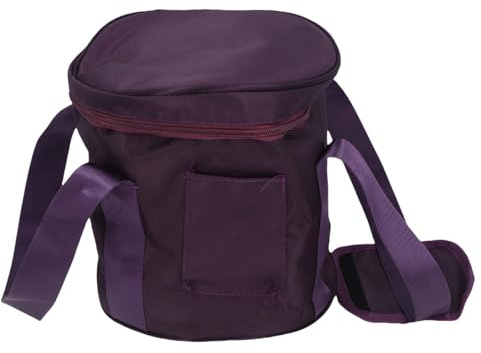 8 Inch Music Bowl Bag, Purple Crystal Bowl Carry Case, Double Handle,