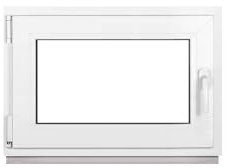 Framex Ventana de plástico blanco ancho x alto 80 x 50 cm (800 x 500 mm) 3 compartimentos (32 mm) basculante DIN derecho – Premium – Todos los tamaños
