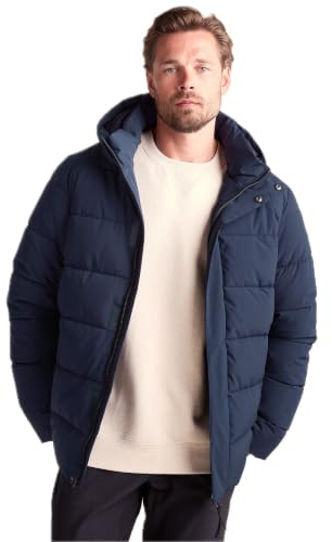 TOG24 Tunnard Mens Windproof Insulated Coat, Quilted Padded Hooded Thermal | Jacket, Waterproof, Adjustable hood, Zip pockets, Adjustable drawcord, Toggle adjusters, Hiking, Everyday wear, Winter