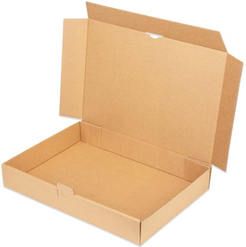320x225x50 mm braun MB-4 DIN A4 DHL Post (100 Stück) | Für Deutsche Post DHL Warensendung Büchersendung Maxibrief Karton Faltschachtel stabil Versandkarton