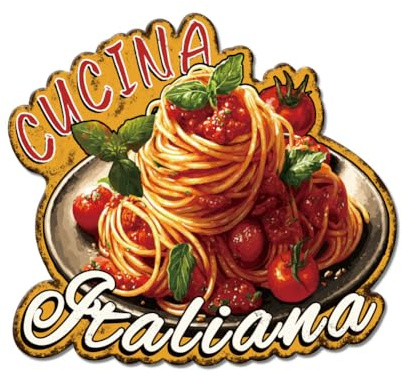 SUPERDANT Placa Metal Retro Cocina Italiana Pastas Decoración Vintage Para Cocina Bar Restaurante Arte Metálico Exterior