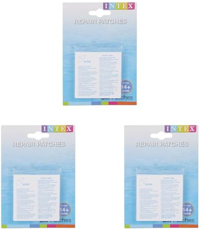 Intex 59631NP - Set de reparación Parches autoadhesivos, 7 x 7 cm (Paquete de 3)