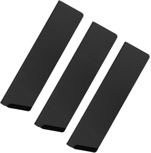 3pcs Knife Sheaths, Black ABS Chef Knife Covers with Fleece Lining Universal Protector Edge Guards Sleeves Replacement for 6-8 Inch Kitchen Knives Secure Storage Accessories