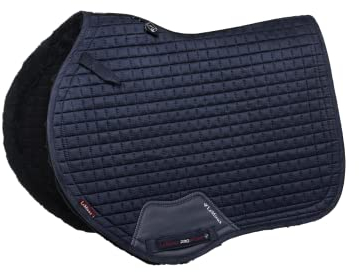 LeMieux Merino+ Sensitive EuroJump Square Lammfell Satteldecke, Weiß/Natur, L