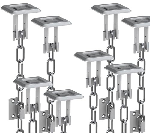 ECI® Gitterrost-Sicherung Einbruch-Schutz Zusatz-Sicherung für Licht-Schacht Keller-Schacht 4 Paar